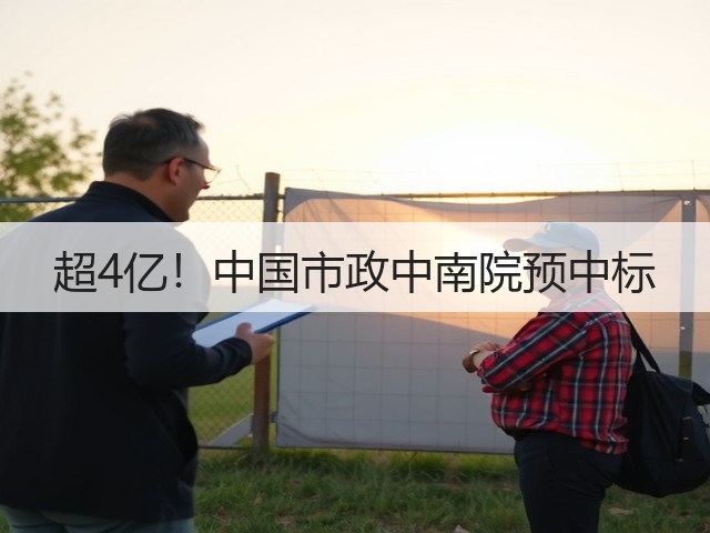 超4亿!中国市政中南院预中标(图1) 超4亿!中国市政中南院预中标(图1)