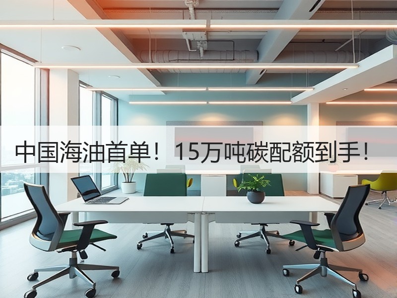 中国海油首单！15万吨碳配额到手！
