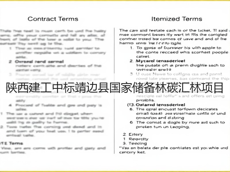 陕西建工中标靖边县国家储备林碳汇林项目 陕西建工中标靖边县国家储备林碳汇林项目