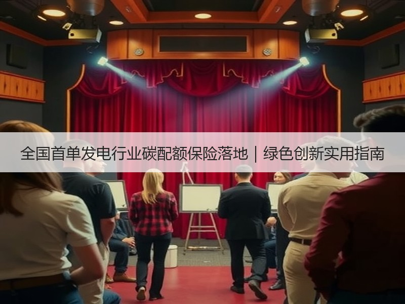 全国首单发电行业碳配额保险落地｜绿色创新实用指南