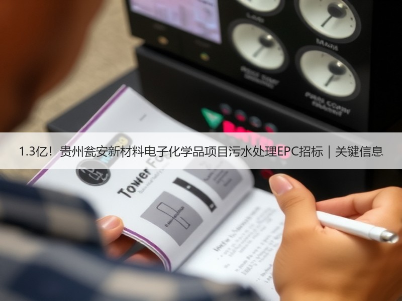 1.3亿!贵州瓮安新材料电子化学品项目污水处理EPC招标|关键信息 1.3亿!贵州瓮安新材料电子化学品项目污水处理EPC招标|关键信息