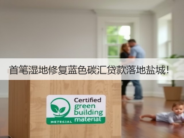 首笔湿地修复蓝色碳汇贷款落地盐城！(图1)