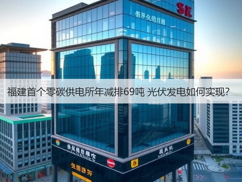 福建首个零碳供电所年减排69吨 光伏发电如何实现? 福建首个零碳供电所年减排69吨 光伏发电如何实现?