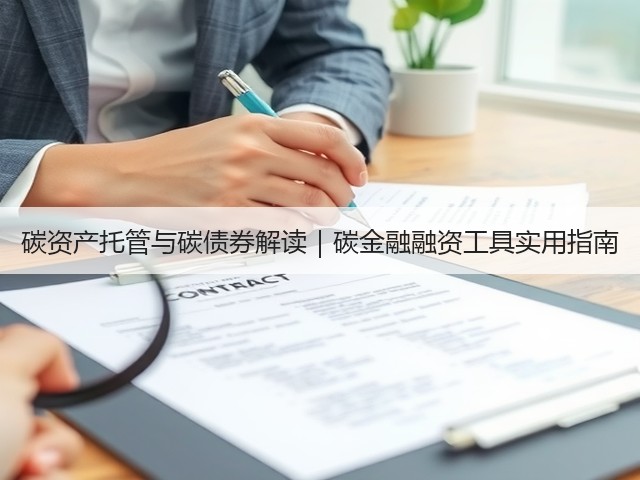 碳资产托管与碳债券解读|碳金融融资工具实用指南(图2) 碳资产托管与碳债券解读|碳金融融资工具实用指南(图2)