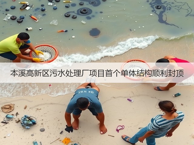 本溪高新区污水处理厂项目首个单体结构顺利封顶(图3)