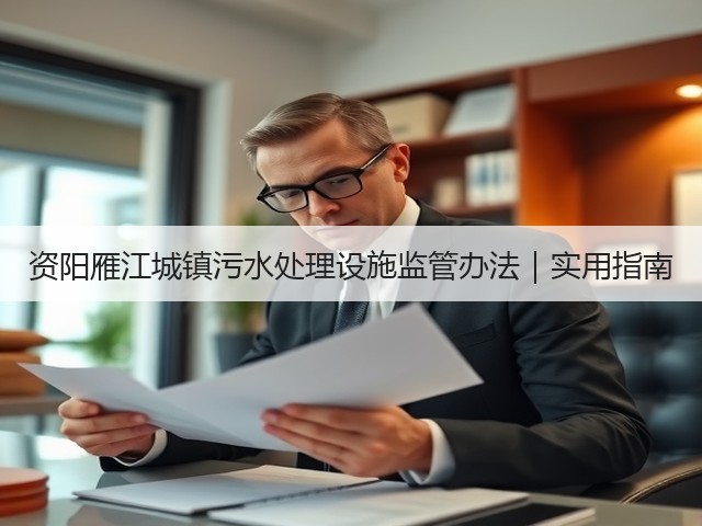 资阳雁江城镇污水处理设施监管办法|实用指南(图2) 资阳雁江城镇污水处理设施监管办法|实用指南(图2)
