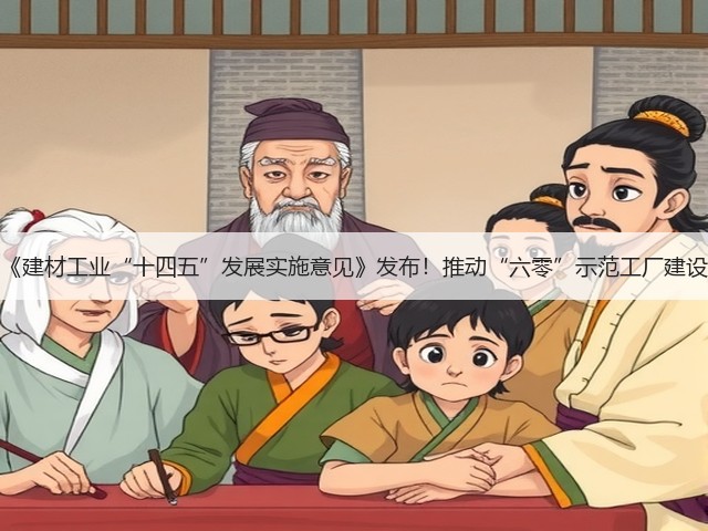 《建材工业“十四五”发展实施意见》发布!推动“六零”示范工厂建设(图1) 《建材工业“十四五”发展实施意见》发布!推动“六零”示范工厂建设(图1)