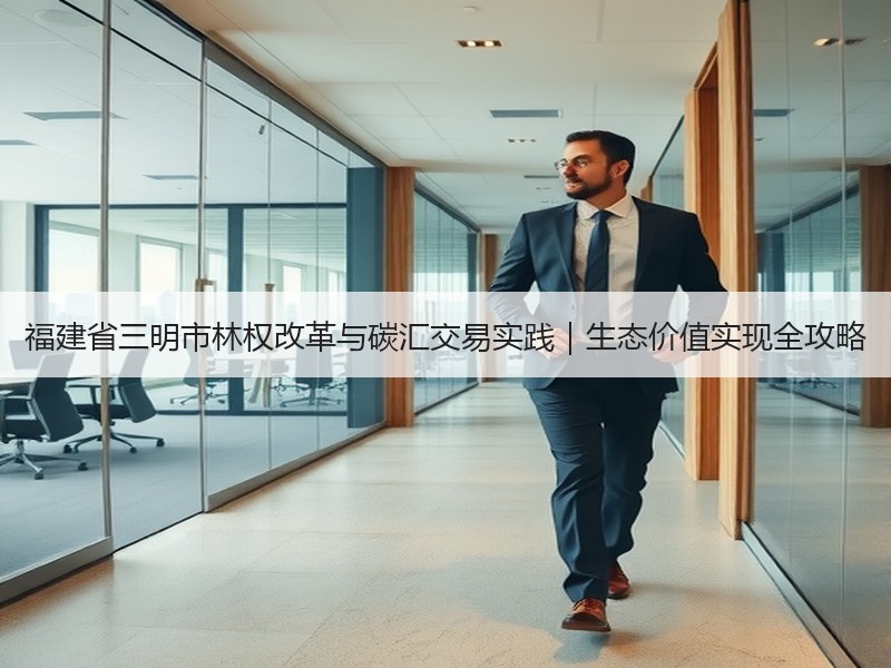 福建省三明市林权改革与碳汇交易实践｜生态价值实现全攻略