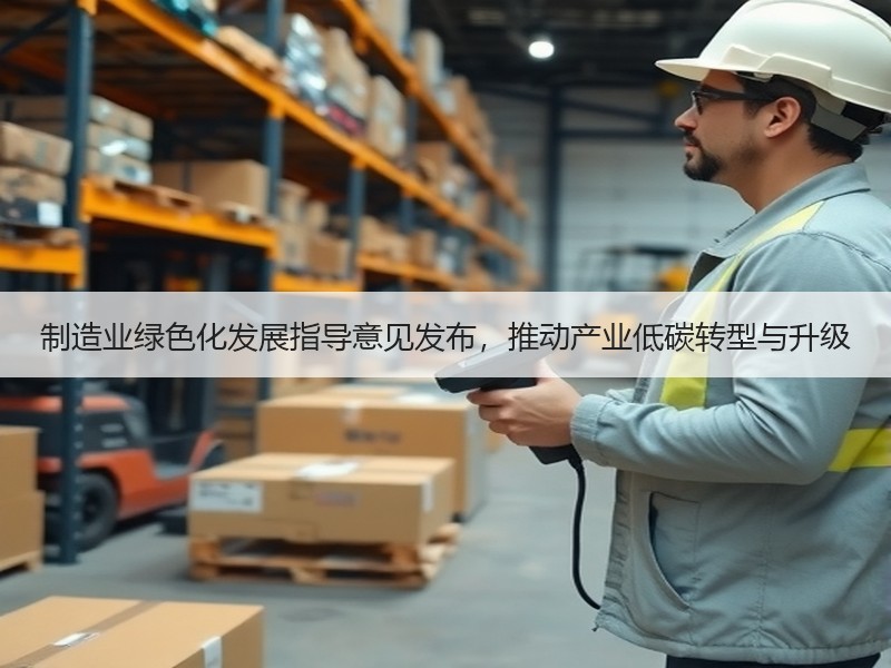制造业绿色化发展指导意见发布，推动产业低碳转型与升级