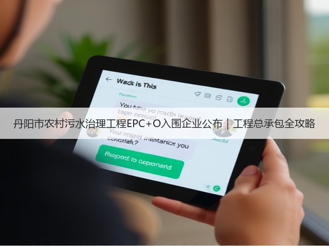 丹阳市农村污水治理工程EPC+O入围企业公布|工程总承包全攻略(图3) 丹阳市农村污水治理工程EPC+O入围企业公布|工程总承包全攻略(图3)