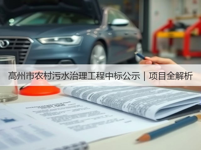 高州市农村污水治理工程中标公示|项目全解析(图1) 高州市农村污水治理工程中标公示|项目全解析(图1)