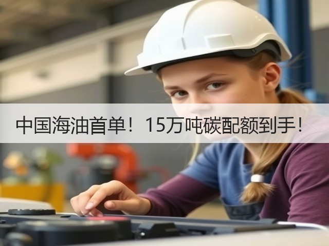 中国海油首单!15万吨碳配额到手!(图1) 中国海油首单!15万吨碳配额到手!(图1)