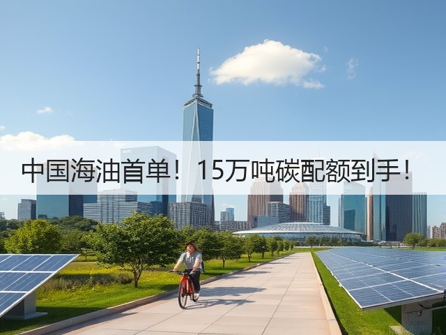 中国海油首单!15万吨碳配额到手!(图1) 中国海油首单!15万吨碳配额到手!(图1)