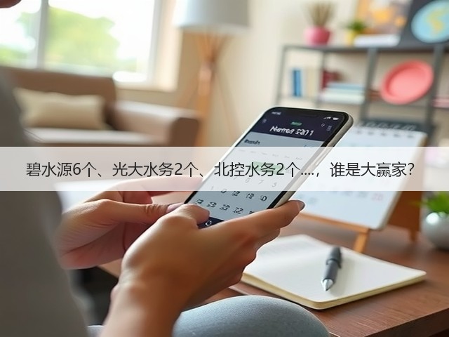 碧水源6个、光大水务2个、北控水务2个....,谁是大赢家?(图3) 碧水源6个、光大水务2个、北控水务2个....,谁是大赢家?(图3)