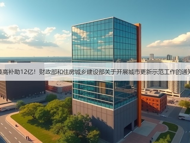 最高补助12亿!财政部和住房城乡建设部关于开展城市更新示范工作的通知(图3) 最高补助12亿!财政部和住房城乡建设部关于开展城市更新示范工作的通知(图3)