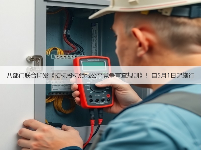 八部门联合印发《招标投标领域公平竞争审查规则》！自5月1日起施行