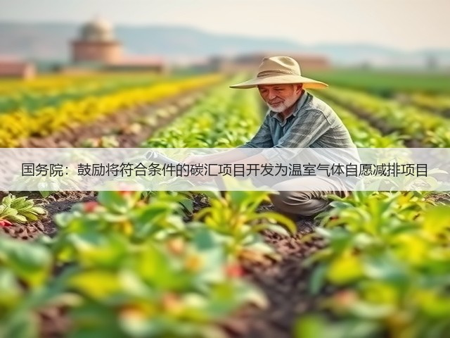 国务院:鼓励将符合条件的碳汇项目开发为温室气体自愿减排项目(图2) 国务院:鼓励将符合条件的碳汇项目开发为温室气体自愿减排项目(图2)