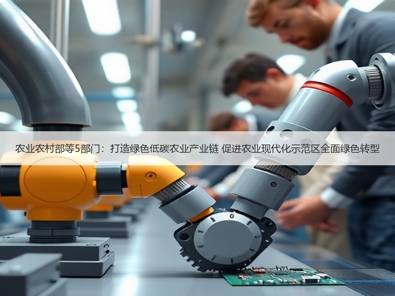 农业农村部等5部门：打造绿色低碳农业产业链 促进农业现代化示范区全面绿色转型