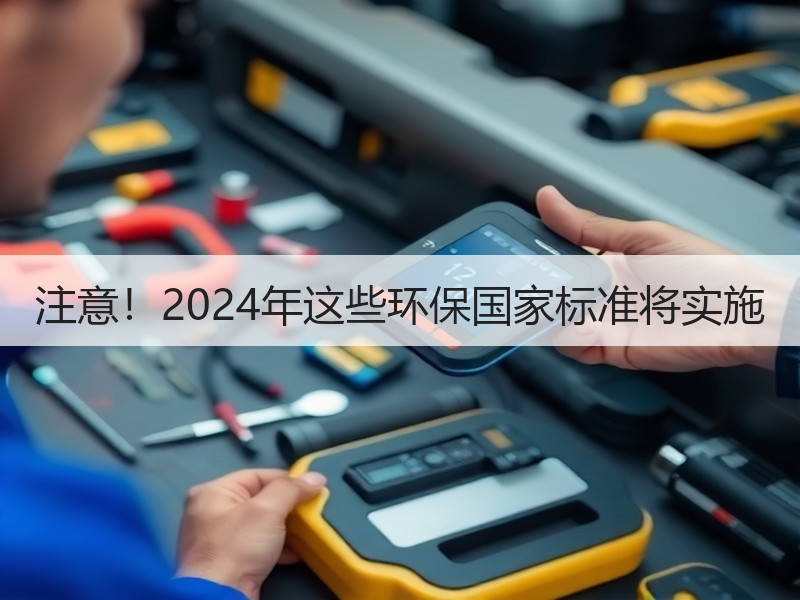 注意！2024年这些环保国家标准将实施