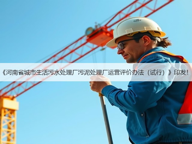 《河南省城市生活污水处理厂污泥处理厂运营评价办法（试行）》印发！(图1)