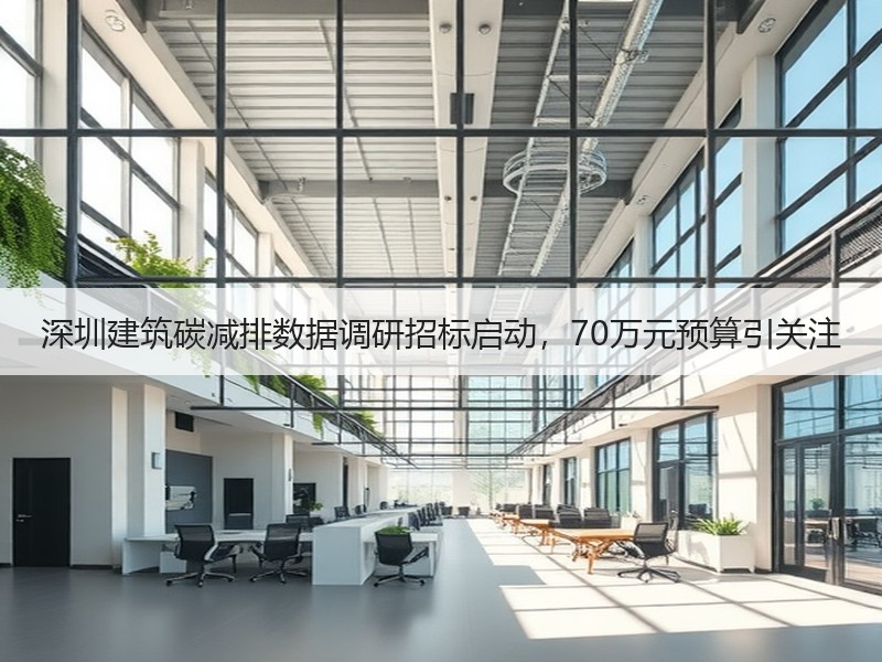 深圳建筑碳减排数据调研招标启动,70万元预算引关注 深圳建筑碳减排数据调研招标启动,70万元预算引关注