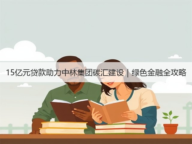 15亿元贷款助力中林集团碳汇建设|绿色金融全攻略(图3) 15亿元贷款助力中林集团碳汇建设|绿色金融全攻略(图3)