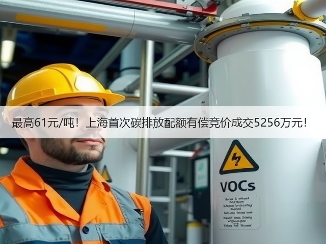 最高61元/吨！上海首次碳排放配额有偿竞价成交5256万元！(图1)