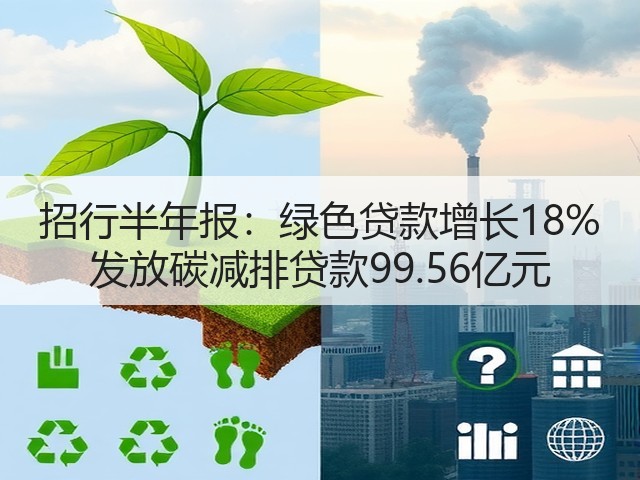 招行半年报：绿色贷款增长18% 发放碳减排贷款99.56亿元(图2)