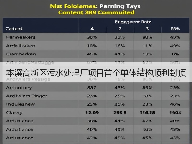 本溪高新区污水处理厂项目首个单体结构顺利封顶