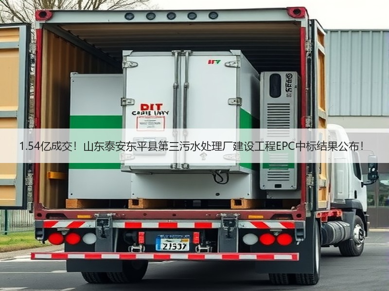 1.54亿成交！山东泰安东平县第三污水处理厂建设工程EPC中标结果公布！