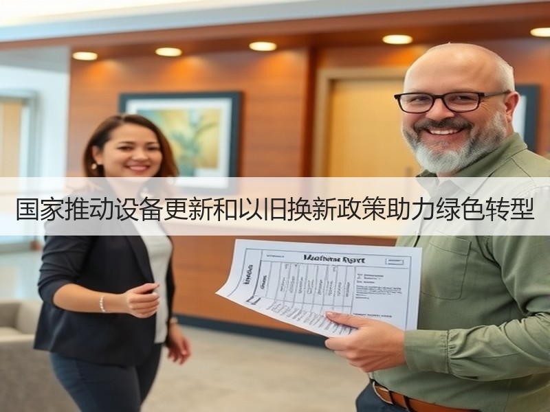 国家推动设备更新和以旧换新政策助力绿色转型