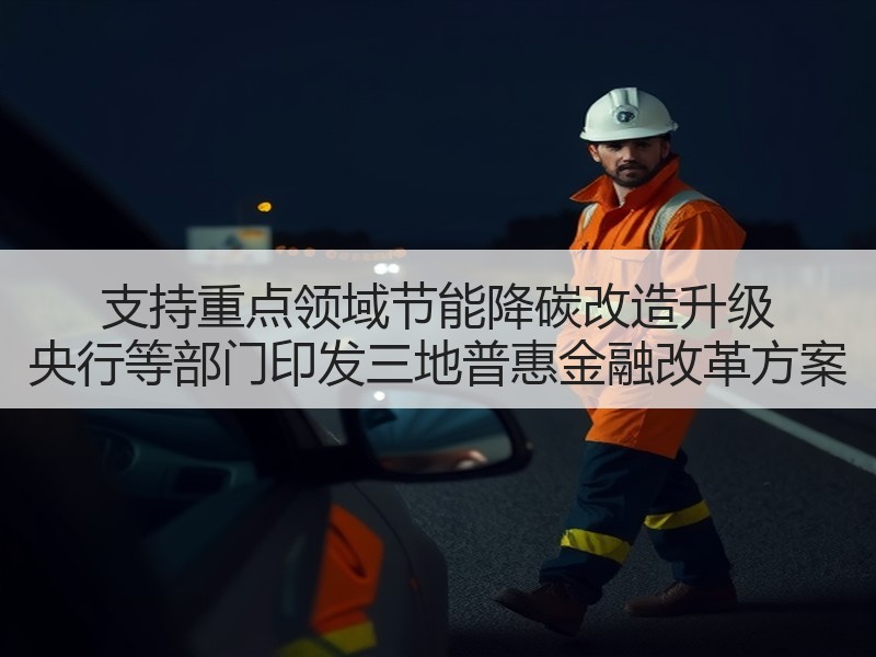 支持重点领域节能降碳改造升级 央行等部门印发三地普惠金融改革方案