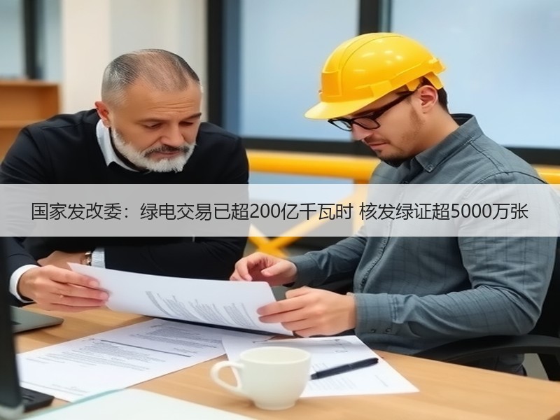 国家发改委：绿电交易已超200亿千瓦时 核发绿证超5000万张