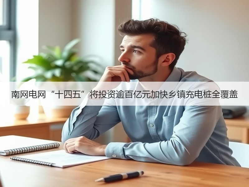 南网电网“十四五”将投资逾百亿元加快乡镇充电桩全覆盖