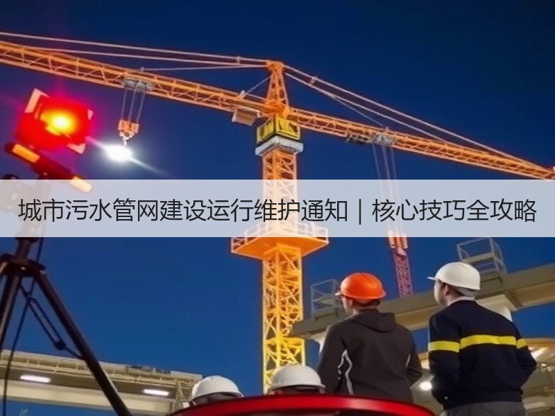 城市污水管网建设运行维护通知|核心技巧全攻略 城市污水管网建设运行维护通知|核心技巧全攻略