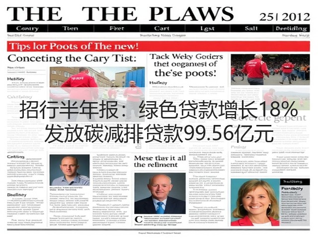 招行半年报：绿色贷款增长18% 发放碳减排贷款99.56亿元(图3)