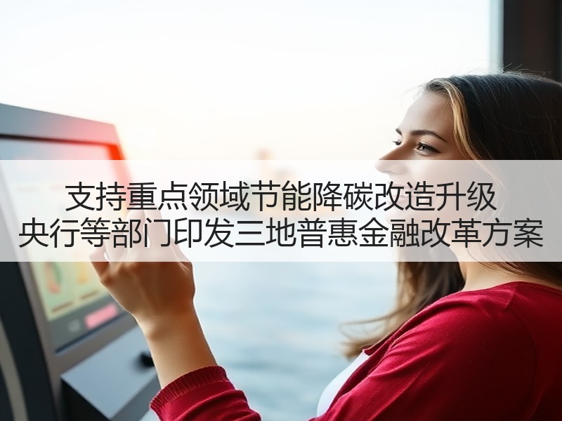 支持重点领域节能降碳改造升级 央行等部门印发三地普惠金融改革方案