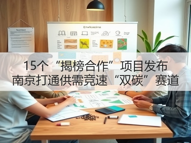 15个“揭榜合作”项目发布 南京打通供需竞速“双碳”赛道(图3)