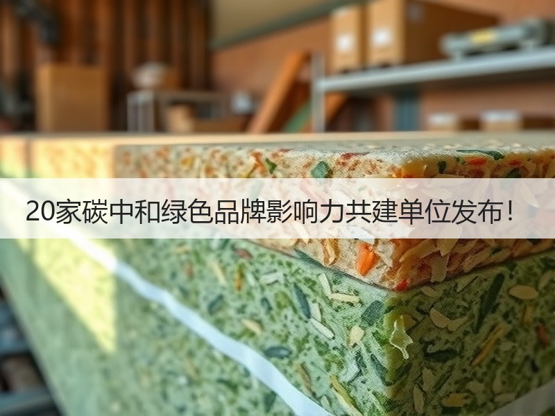 20家碳中和绿色品牌影响力共建单位发布！