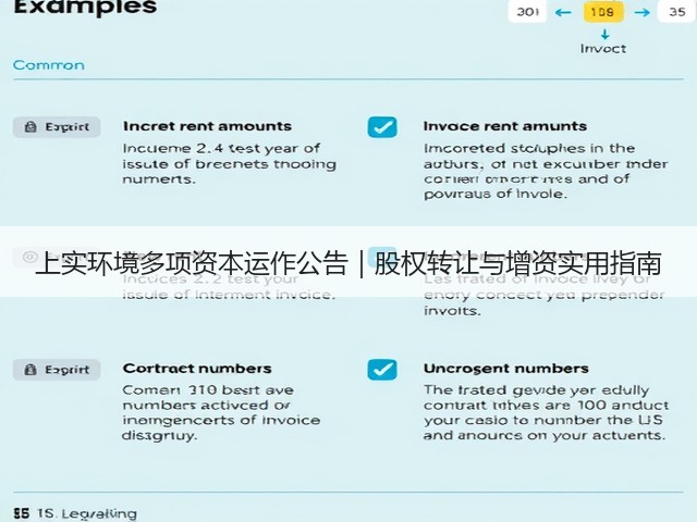上实环境多项资本运作公告|股权转让与增资实用指南(图1) 上实环境多项资本运作公告|股权转让与增资实用指南(图1)