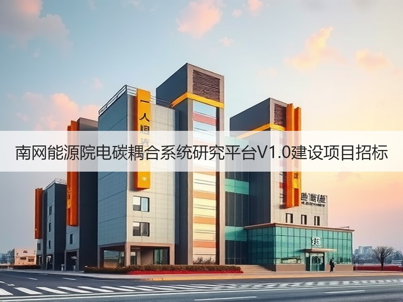 南网能源院电碳耦合系统研究平台V1.0建设项目招标
