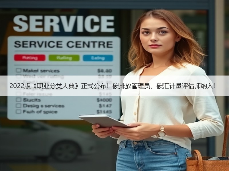 2022版《职业分类大典》正式公布！碳排放管理员、碳汇计量评估师纳入！
