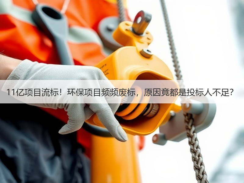 11亿项目流标！环保项目频频废标，原因竟都是投标人不足？