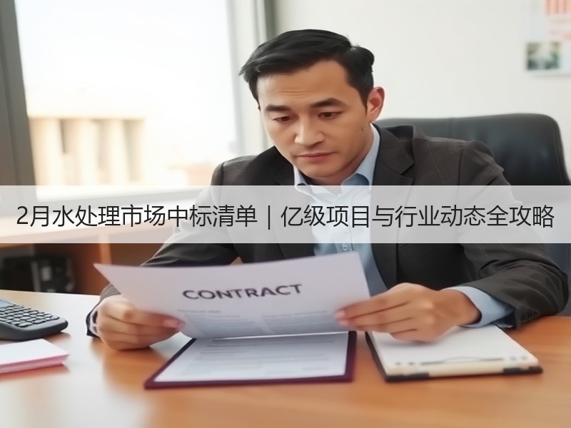 2月水处理市场中标清单｜亿级项目与行业动态全攻略