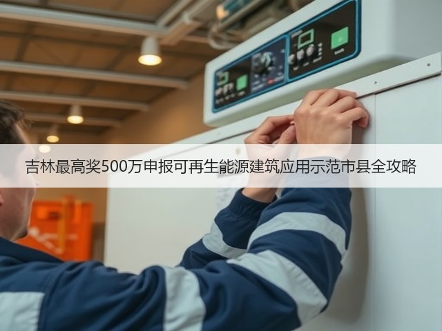 吉林最高奖500万申报可再生能源建筑应用示范市县全攻略(图1) 吉林最高奖500万申报可再生能源建筑应用示范市县全攻略(图1)