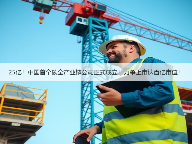 25亿!中国首个碳全产业链公司正式成立!力争上市达百亿市值!(图1) 25亿!中国首个碳全产业链公司正式成立!力争上市达百亿市值!(图1)