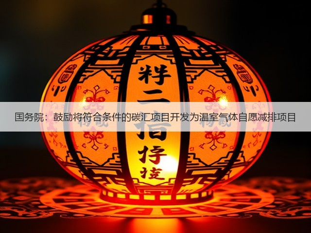 国务院：鼓励将符合条件的碳汇项目开发为温室气体自愿减排项目(图2)