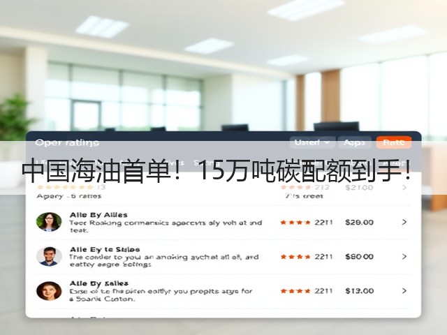 中国海油首单！15万吨碳配额到手！(图1)