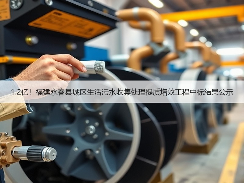1.2亿！福建永春县城区生活污水收集处理提质增效工程中标结果公示