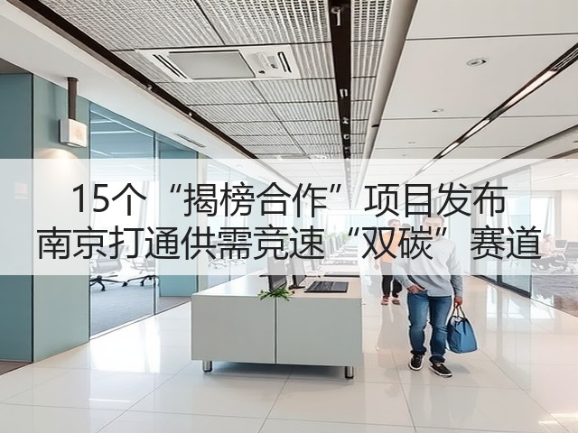 15个“揭榜合作”项目发布 南京打通供需竞速“双碳”赛道(图1) 15个“揭榜合作”项目发布 南京打通供需竞速“双碳”赛道(图1)